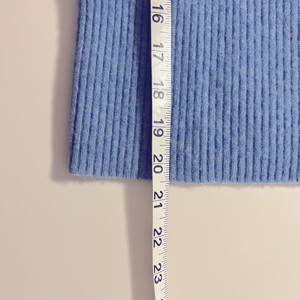 State Cashmere 100% Cashmere baby blue ribbed sweater sz Small - Picture 4 of 6